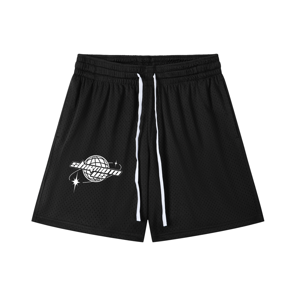 Mesh Drawstring Shorts
