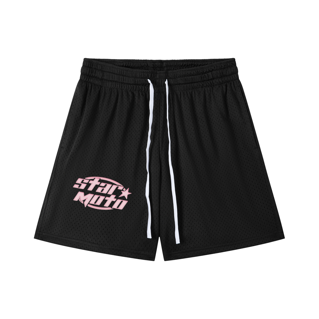 Mesh Drawstring Shorts pink edition