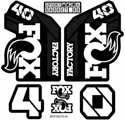 Fox 40 fork decals