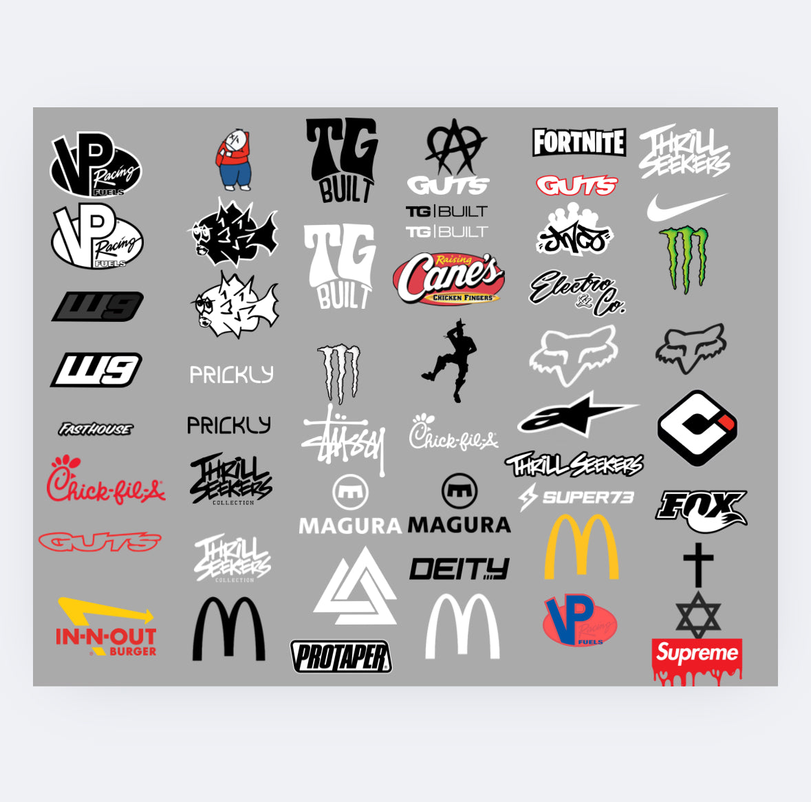 Custom odi decal(add logos and colors you want in the note section in the cart)