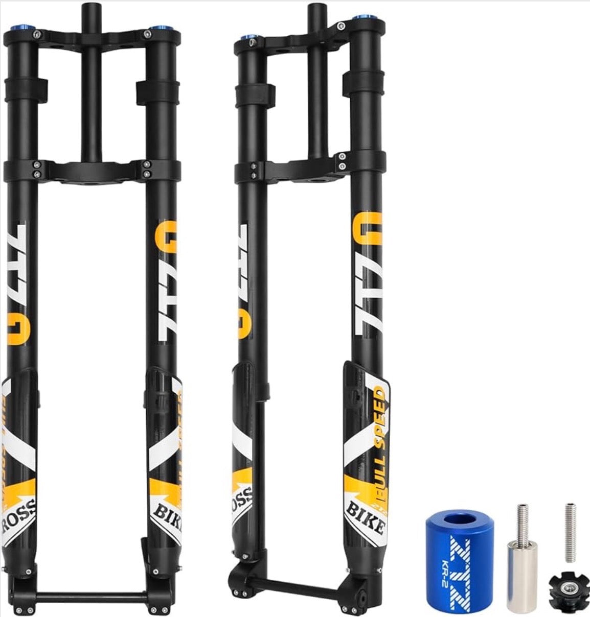 upgrade inverted fork 20/26 inch by 4-5 inch for street legal bikes
